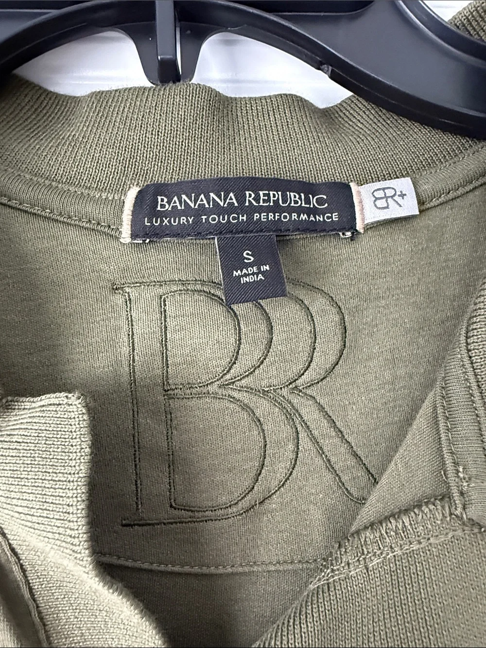 Banana Republic Olive Green Polo with White Trim
